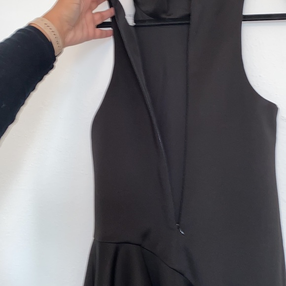 Swept Away Black Asymmetrical Dress - Picture 6 of 11